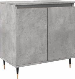 vidaXL - Badkamerkast - 58x33x60 - cm - bewerkt - hout - betongrijs