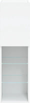 vidaXL - Tv-meubels - met - LED-verlichting - 2 - st - 30,5x30x102 - cm - wit