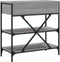 vidaXL - Wandtafel - 75x34,5x75 - cm - bewerkt - hout - grijs - sonoma - eikenkleurig