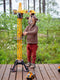 Dickie Toys - Giant Constructie Kraan 120 cm - Afstandsbediening 350° draaiend - Geel zwart