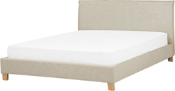 SENNEZ - Tweepersoonsbed - Beige - 140 x 200 cm - Polyester