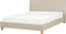 SENNEZ - Tweepersoonsbed - Beige - 140 x 200 cm - Polyester