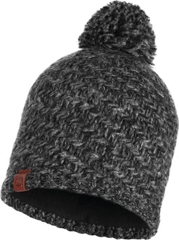 BUFF® Knitted Polar Hat Agna - Gebreide muts met fleece binnenband - Zwart