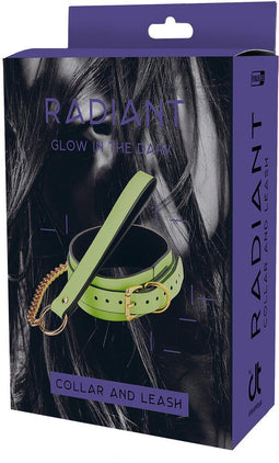 Dream Toys Leiband Radiant Collar And Leash Glow In The Dark Groen