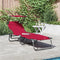 vidaXL - Vouwbare - Ligbed - met - Luifel - Rood - 600D - Oxford - Stof