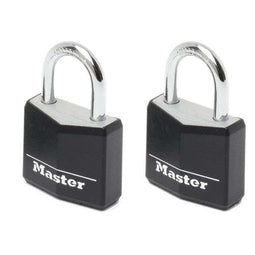 MASTERLOCK Set van 2 aluminium hangsloten 30 mm vinyl hoes