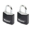 MASTERLOCK Set van 2 aluminium hangsloten 30 mm vinyl hoes