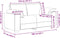 vidaXL - Loveseat - - - Lichtgrijs, - 120 - cm - Stof
