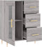 vidaXL - Dressoir - 69,5x34x90 - cm - bewerkt - hout - grijs - sonoma - eikenkleurig
