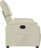 Fauteuil verstelbaar kunstleer crèmekleurig