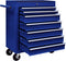 vidaXL - Gereedschapswagen - met - 7 - lades - blauw