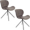 Zuiver OMG Velvet Eetkamerstoelen Grijs - Set van 2