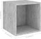 vidaXL - Wandkasten - 2 - st - 37x37x37 - cm - bewerkt - hout - betongrijs