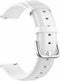 By Qubix 22mm - Leren horlogebandje - Gespsluiting - Wit