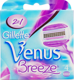 Gillette Venus Breeze - Scheermesjes voor Vrouwen - Hydraterend en Soepel - Paars (4 stuks)