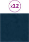 vidaXL - Wandpanelen - 12 - st - 1,08 - m² - 30x30 - cm - fluweel - blauw