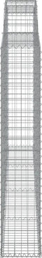 vidaXL - Schanskorven - 2 - st - gewelfd - 300x30x160/180 - cm - ijzer