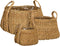 Mica Decorations Plantenmand - Set van 3 - H25 x Ø35 cm - Bruin (set van 3)