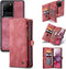 Caseme - vintage 2 in 1 portemonnee hoes - Geschikt voor Samsung Galaxy S20 Ultra - Rood