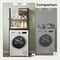Eugad 3-laags badkamerrek - ruimtebesparend boven toilet of wasmachine - donker eiken/zwart - 67x40x162 cm