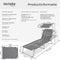 tectake® Ligstoel - Opvouwbaar Ligbed - Verstelbare Rugleuning 4 Standen - Grijs