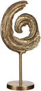 Mica Decorations Curla Woondecoratie - L23 x B15 x H46 cm - Aluminium - Goud
