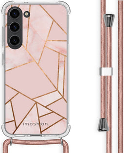 iMoshion Hoesje Geschikt voor Samsung Galaxy S23 Plus Hoesje Met Koord - iMoshion Design Hoesje met Koord - Roze / Pink Graphic