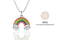 Yolora Kids - Ketting met Regenboog Hanger en Kalpa Camaka Kristallen - Zilver kleurig - 18K Wit Verguld (1 stuk)