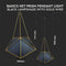 V-TAC VT-7401-BG - Hanglamp - E27 houder - Zwart + Goud
