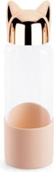 Balvi Drinkfles Cat 350 Ml Glas Transparant/roségoud