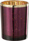 J-Line windlicht Rand - glas - bordeaux/goud - medium