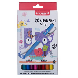 Bruynzeel 20 super point felt tips 60124