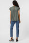 VERO MODA VMDEBBIE PLEAT S/L TOP GA NOOS - Dames Top - V-hals - Maat XS