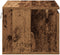 vidaXL - Nachtkastjes - met - LED-verlichting - 2 - stuks - Wandmontage - Oud - Hout