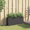 vidaXL - Plantenbak - met - 2 - potten - 90x20x40 - cm - poly - rattan - zwart