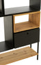 J-Line kast Tina - hout/ijzer - zwart/naturel - large