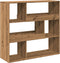 vidaXL - Kamerscherm - 100x33x94,5 - cm - bewerkt - hout - artisanaal - eikenkleur