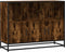 vidaXL - Dressoir - 100x35x76 - cm - bewerkt - hout - gerookt - eikenkleurig
