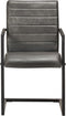 vidaXL - Eetkamerstoelen - 2 - st - echt - leer - grijs