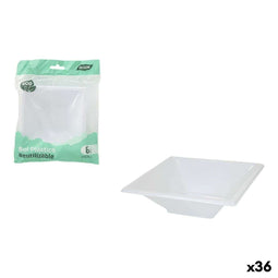 Set voor voorgerechtjes Algon Plastic 250 ml 12 x 12 x 2 cm 6 Onderdelen (36 Stuks)