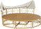 vidaXL - Loungebed - voor - buiten - met - luifel - en - kussens - poly - rattan