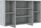 vidaXL - Dressoir - 120x30x75 - cm - bewerkt - hout - grijs - sonoma - eikenkleurig