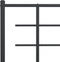 vidaXL - Hoofdbord - 90 - cm - metaal - zwart