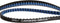 CDX riem 108 tands 1188mm zwart/blauw