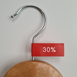 Klika - Label vaantje kunststof kleur rood 30%