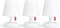 Fatboy Edison the Mini - Set van 3 Tafellampjes - Draadloos Oplaadbaar - Wit