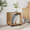 vidaXL - Rolkast - 37x33x42,5 - cm - bewerkt - hout - artisanaal - eikenkleurig