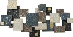 Wanddecoratie woonkamer metaal modern 3D 133 cm