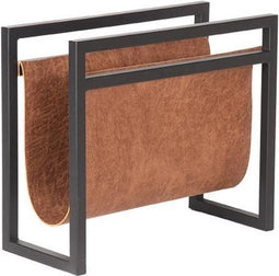 LABEL51 Magazinehouder Decoratie - Bruin - Leer - One Size