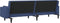 vidaXL - Slaapbank - 2-zits - met - 2 - kussens - stof - blauw